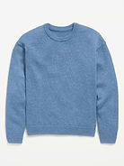 Image 2 of 3, Marled Crew-Neck Sweater for Boys