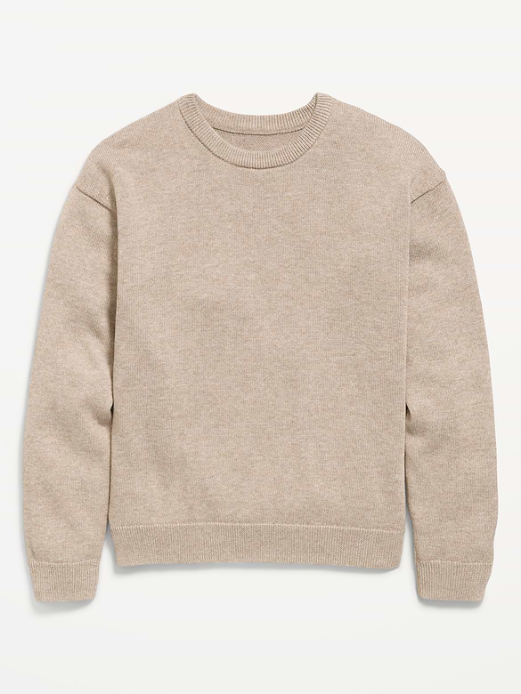 Marled Crew-Neck Sweater for Boys