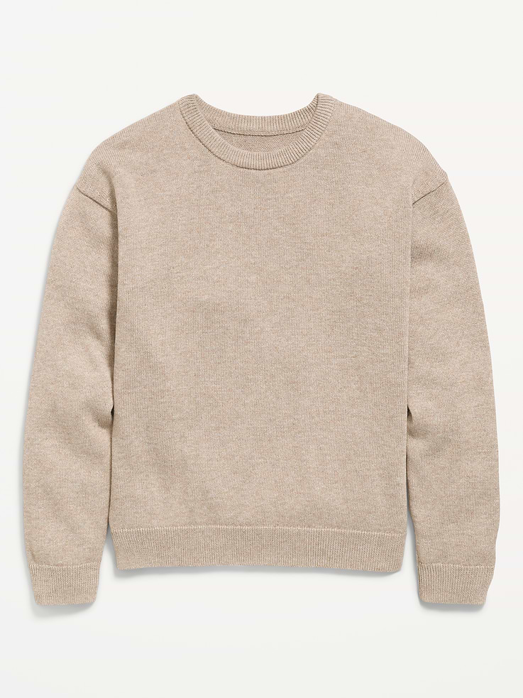 Image 2 of 3, Marled Crew-Neck Sweater for Boys