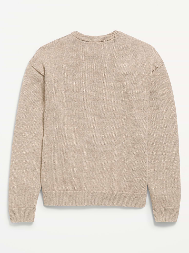 Image 3 of 3, Marled Crew-Neck Sweater for Boys