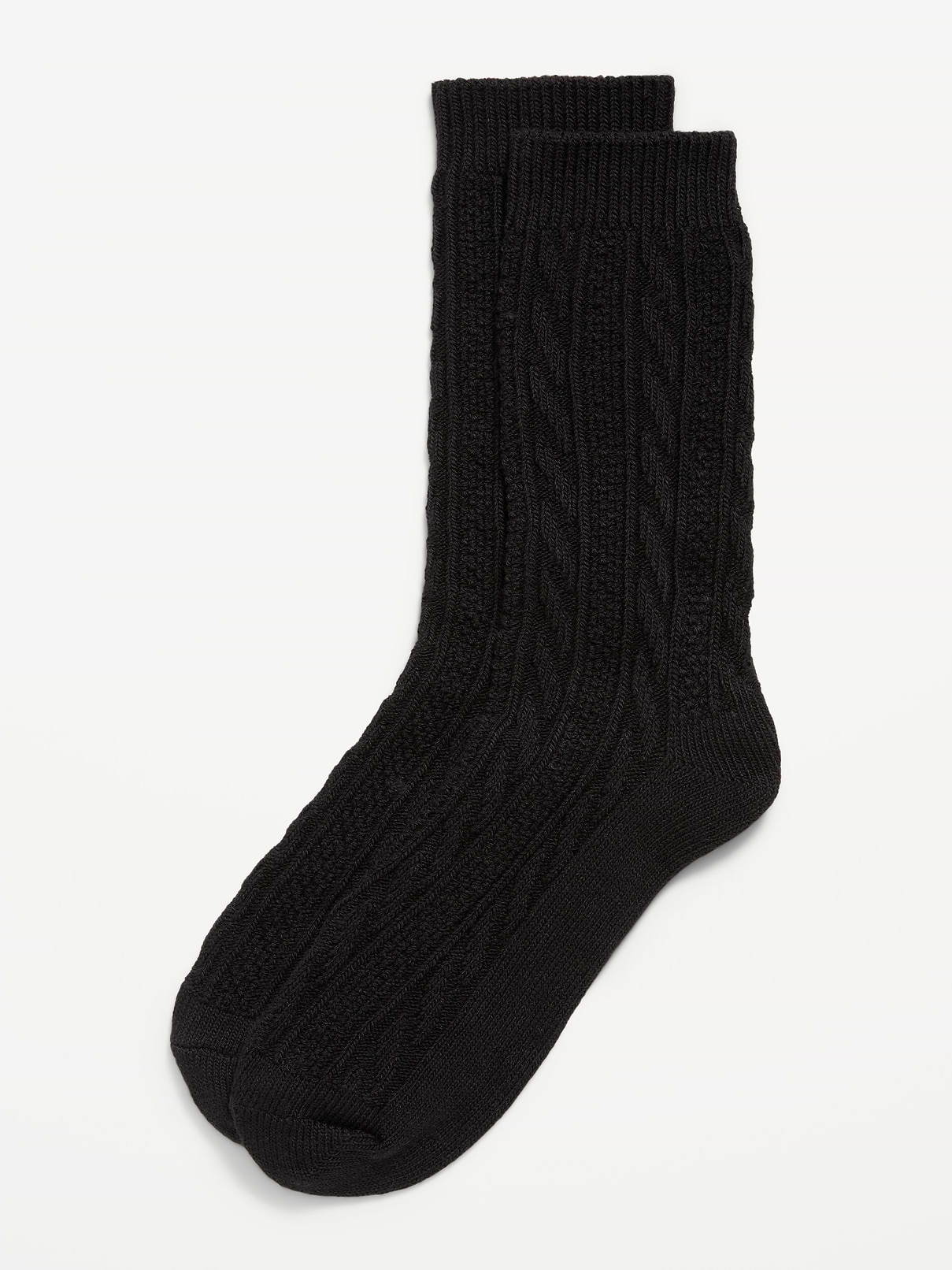 Image 1 of 2, rib-knit openings, notched toe seams, cozy cable knit, Product #1183829