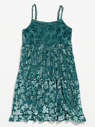 Image 1 of 2, round neckline, adjustable spaghetti straps, tiered skirt, ruffled hem, Product #1183721