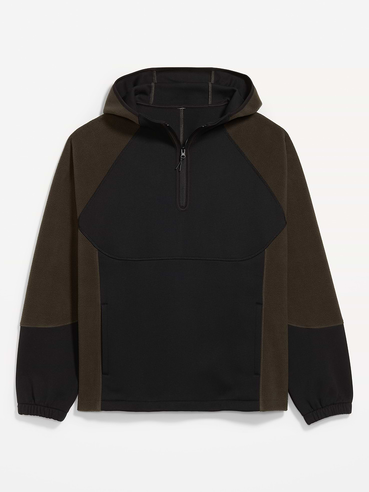 Image 4 of 4, Sherpa Quarter-Zip Hooded Jacket