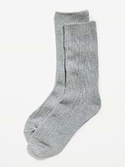 Image 1 of 2, rib-knit openings, notched toe seams, cozy cable knit, Product #1183829