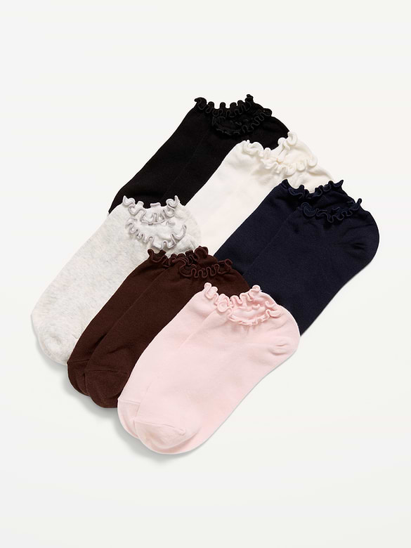Ruffled Ankle Sock 6-Pack for Women