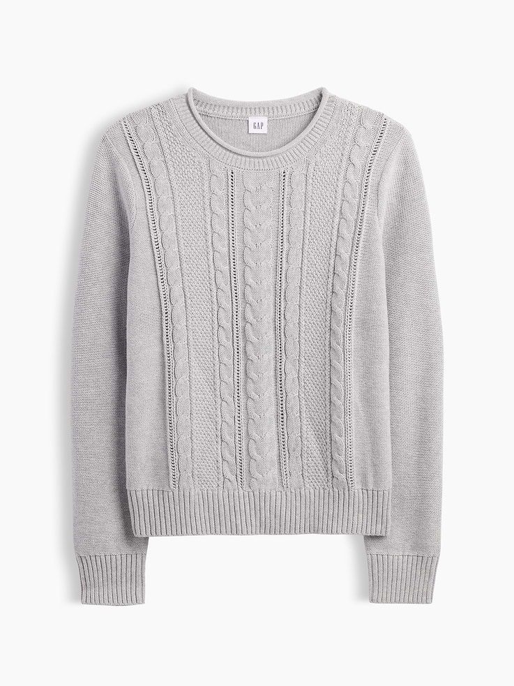 Image 5 of 5, Rollneck Cable-Knit Sweater
