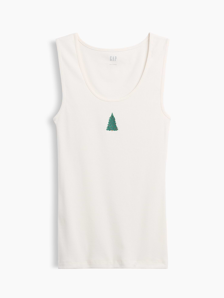 Image 5 of 5, Ribbed PJ Tank Top