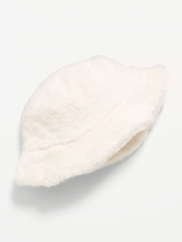Faux-Fur Bucket Hat for Girls