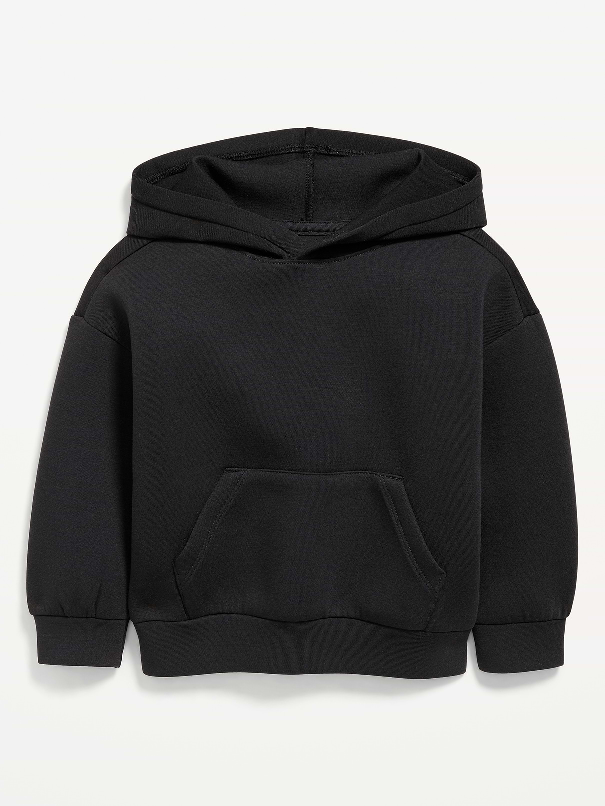 Image 1 of 3, Keep ’em moving in Old Navy Sport's Bounce Fleece: Our signature smooth spacer fabric that keeps its shape., built-in hood, long sleeves, drop shoulders, kangaroo pocket, 4-way stretch, Product #1184235