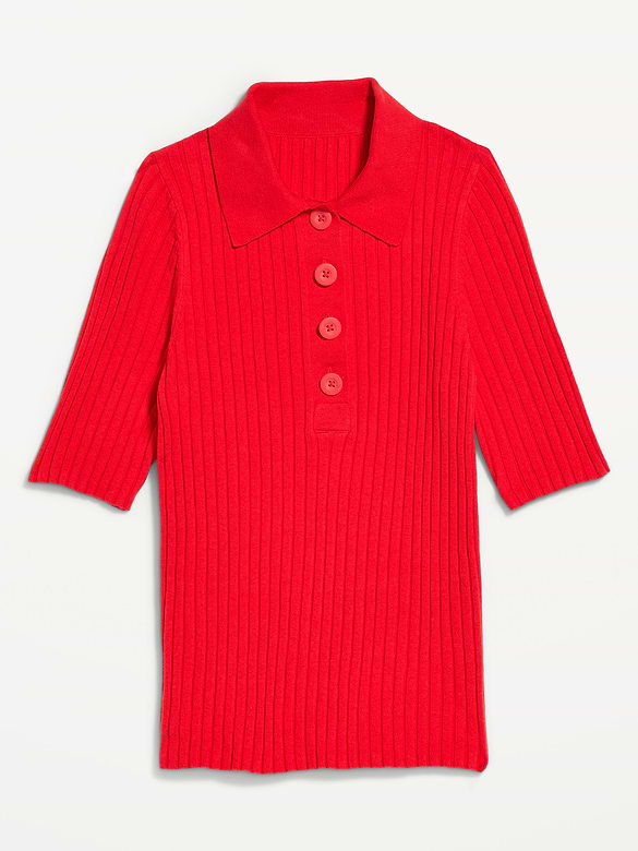 Short-Sleeve Ribbed Polo