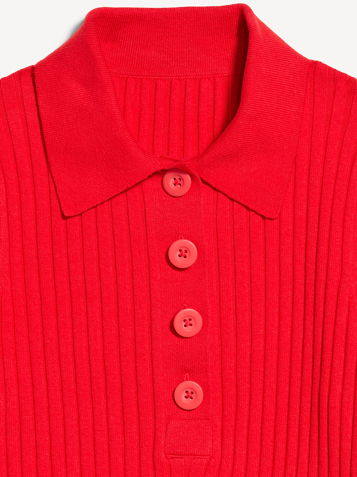 Image 5 of 5, Short-Sleeve Ribbed Polo