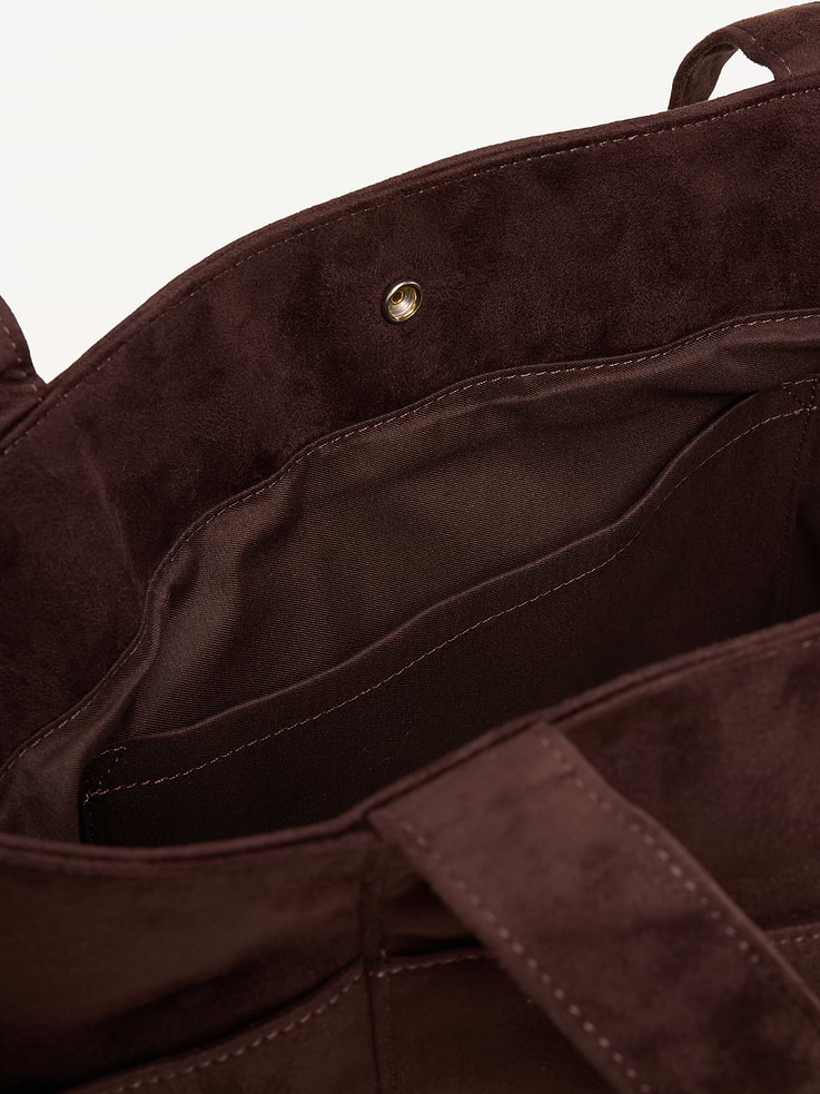 Image 3 of 4, Faux-Suede Everyday Large Tote Bag