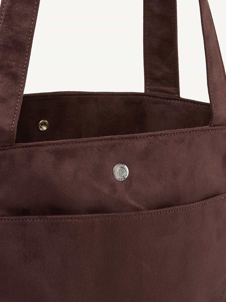 Image 4 of 4, Faux-Suede Everyday Large Tote Bag
