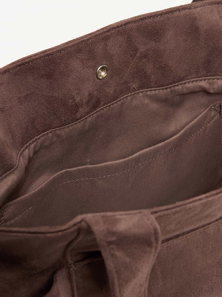 Image 3 of 4, Faux-Suede Everyday Large Tote Bag