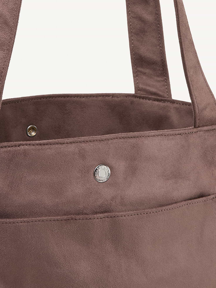 Image 4 of 4, Faux-Suede Everyday Large Tote Bag