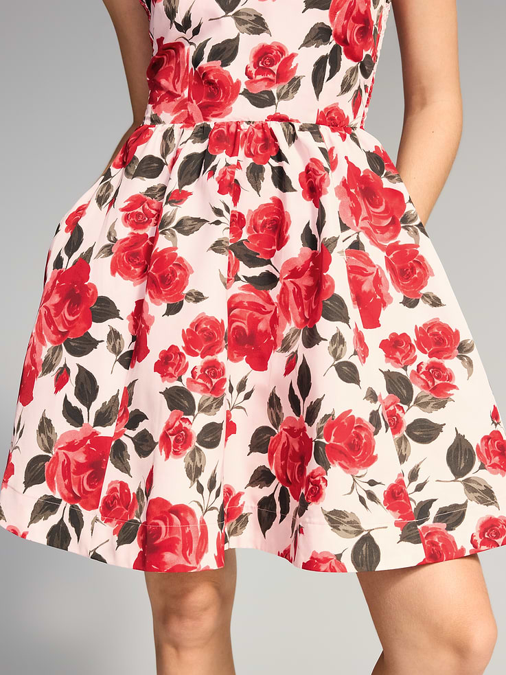 Image 5 of 8, The Occasion by Old Navy Sleeveless Fit and Flare Taffeta Mini Dress