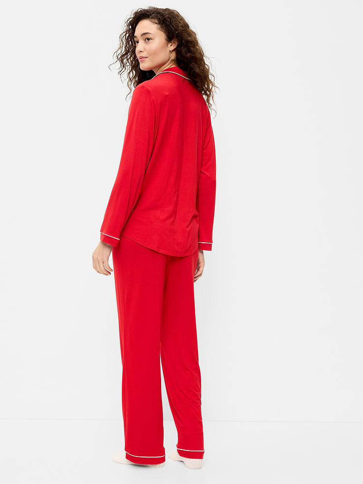 Image 2 of 8, Sunday Sleep Knit Jersey Pant Set