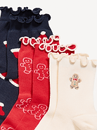 Image 2 of 2, Ruffled Crew Sock 3-Pack for Women