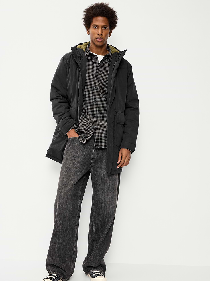 Image 3 of 6, Water-Resistant Hooded Utility Parka