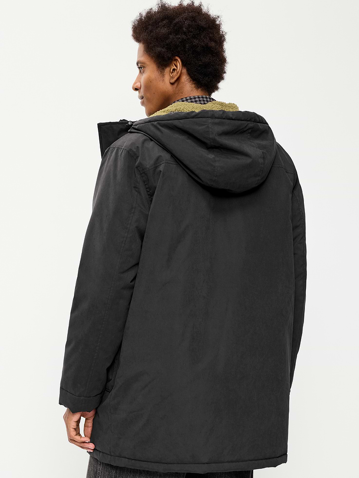 Image 2 of 6, Water-Resistant Hooded Utility Parka