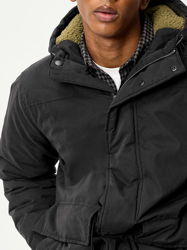 Image 6 of 6, Water-Resistant Hooded Utility Parka