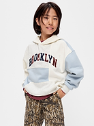Image 1 of 1, built-in hood, long sleeves, drop shoulders, kangaroo pocket, banded hem, Product #1182355