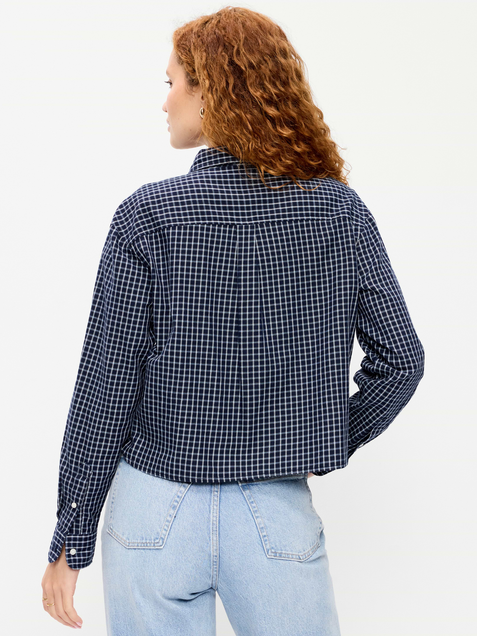 Image 2 of 4, Long-Sleeve Tie-Neck Button-Down Shirt