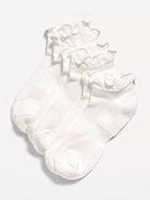 Image 1 of 1, includes 3 pairs of socks for women, ruffled openings, notched toe seams, Product #1183830