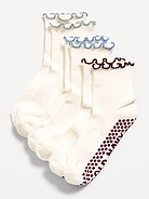 Image 1 de 3, Paquet de trois paires de chaussettes.Soutien de la voûte plantaire., Coussinage ciblé., Coutures crantées à la pointe., Pois texturés antidérapants sous le pied., Produit #1183833