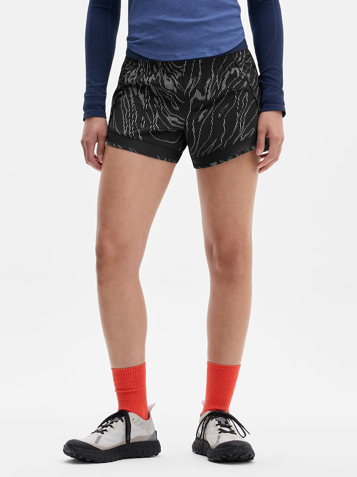 Image 3 of 7, Mesh Racer Run Mid Rise 4" Short
