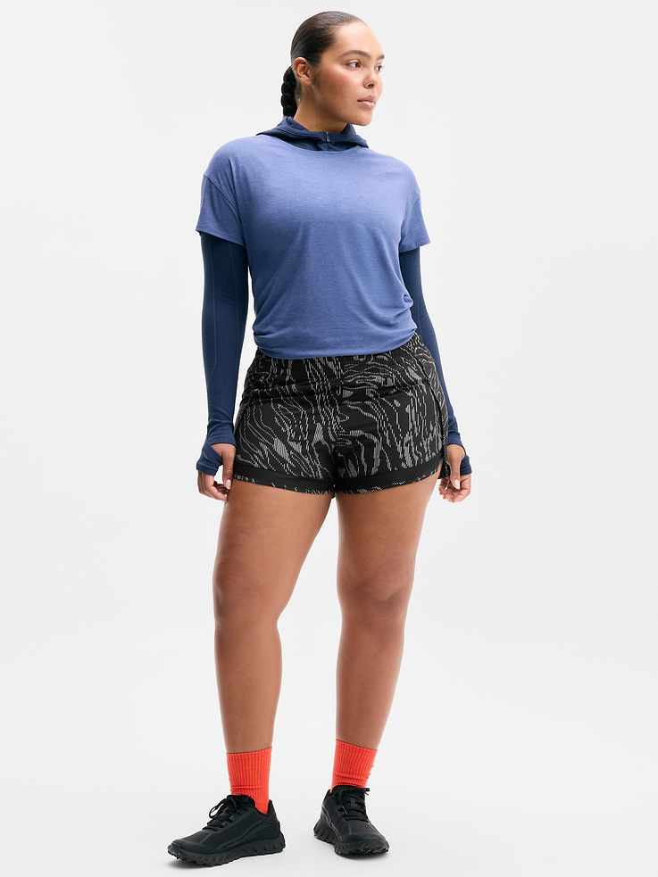 Image 5 of 7, Mesh Racer Run Mid Rise 4" Short