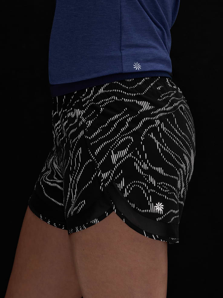 Image 1 of 7, FOR: Trail runs, treadmill training, and daily walking, FEEL: Recycled Featherweight Stretch fabric feels silky sleek and light as air, FAVE: Our no-slip waistband stays put during your toughest workouts, Targeted mesh ventilation, Reflective details, 2 POCKETS: 1 secure zip pocket, 1 hidden key envelope pocket, Fully adjustable continuous drawstring won't get lost in the wash, Built-in brief provides extra coverage, Product #1184371