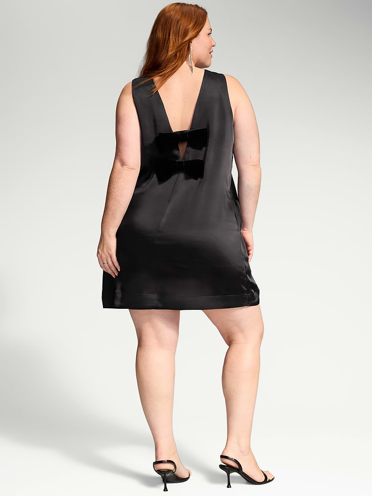 Image 8 of 8, The Occasion by Old Navy Sleeveless Bow-Back Mini Dress