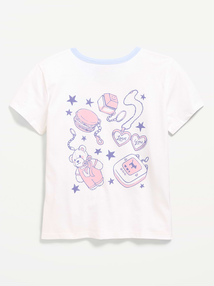 Image 2 de 2, T-shirt à manches courtes à imprimé pour fille