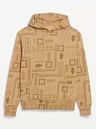 Image 1 of 3, built-in hood, long sleeves, kangaroo pocket, rib-knit trim, pullover style, prints vary, Product #788637