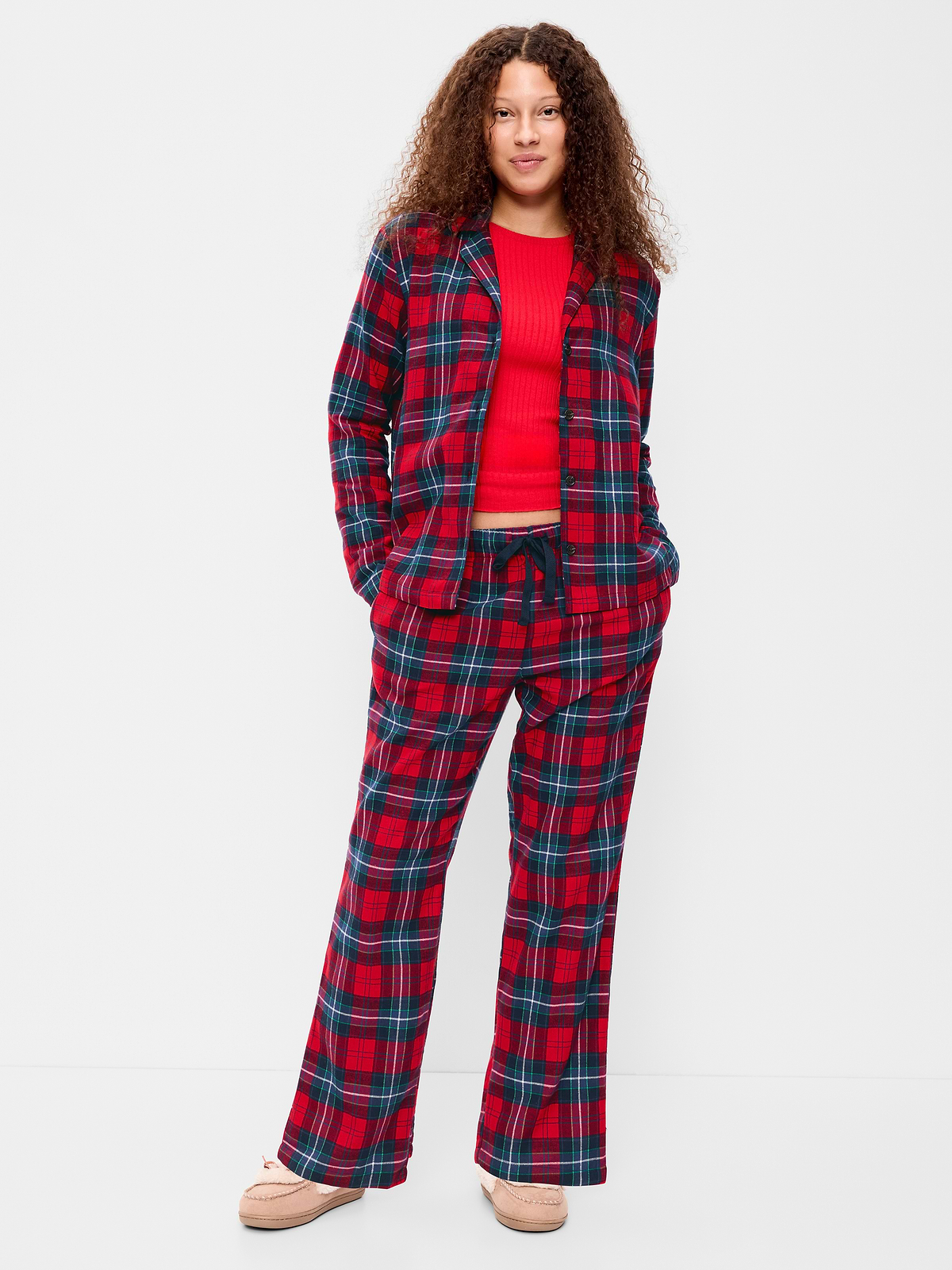 Flannel Pajama Pant Set for Women