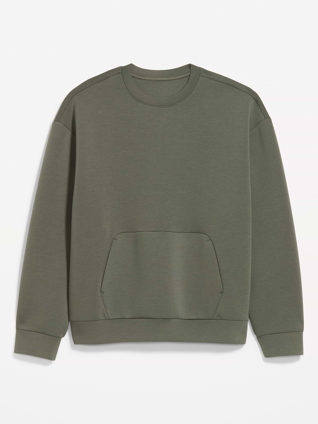 Image 1 of 3, Make your moves in Old Navy Sport's Bounce Fleece: Our signature smooth spacer fabric that keeps its shape., crew neck, drop-shoulder sleeves, kangaroo pocket, pullover style, breathable, Product #907959