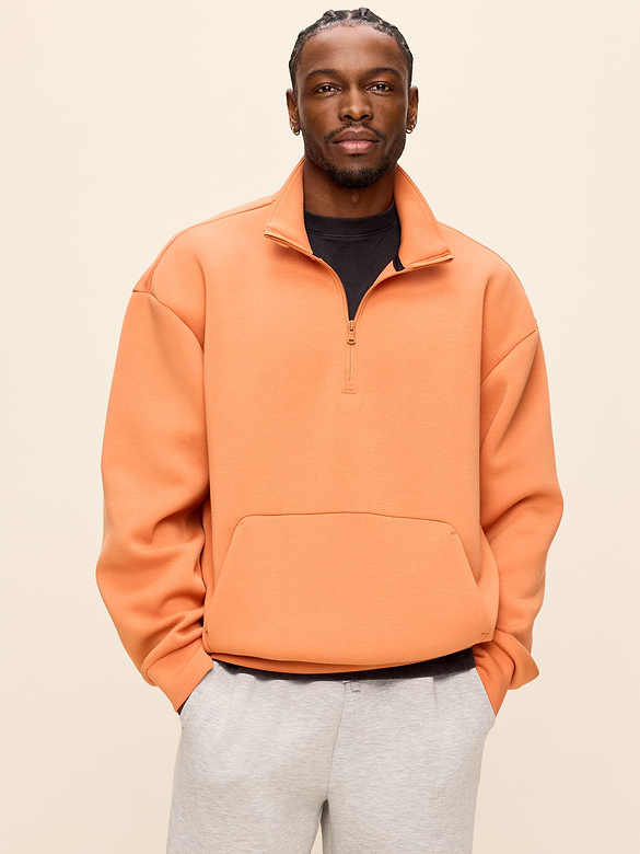 Bounce Fleece Oversized Half-Zip Pullover Sweatshirt