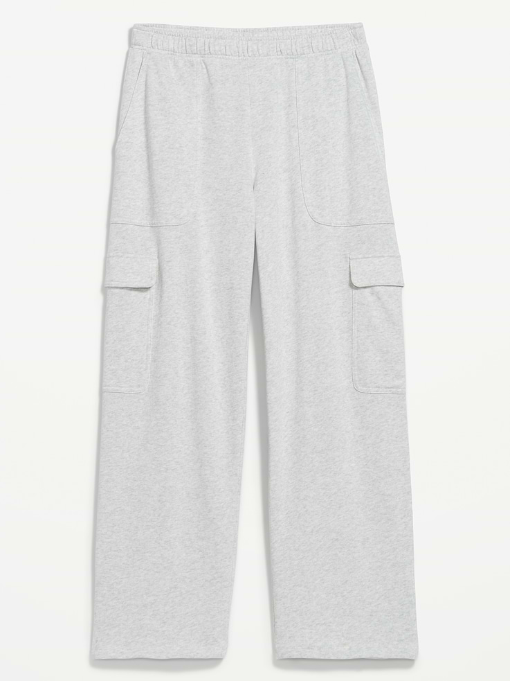 Image 1 of 4, The perfect-weight, never-taking-this-off fleece., New! your favorite wide-leg sweatpants now with an improved waistband and internal drawstring, on-seam pockets, cargo pockets, pull-on style, online exclusive, Product #911479