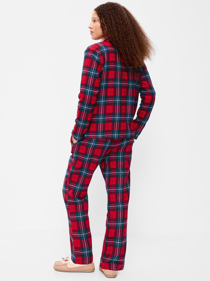 Image 2 of 6, Flannel Pajama Pant Set for Women