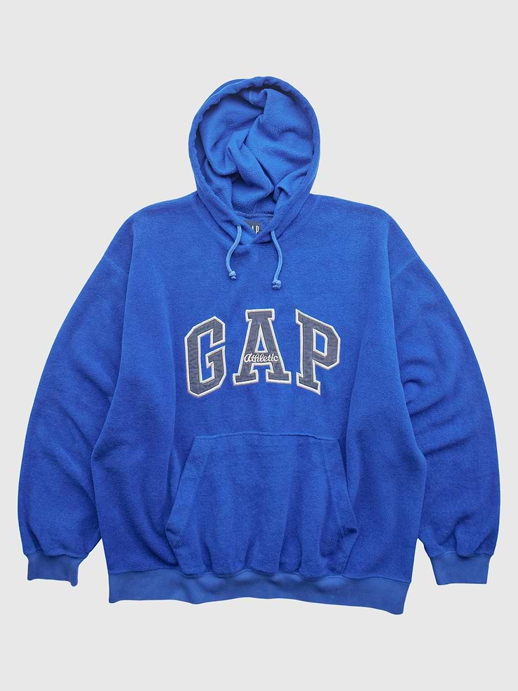 Image 1 of 2, One-of-one vintage piece sourced by Gap. Originally made in 90s. Tag size listed as Unisex L. Chest Width: 26 in. Body Length: 26.5 in. Fits like a modern size L. Sizing may vary. Condition: Good condition. Online only. Item cannot be returned or exchanged. Specifications: Vintage Laundered Final Sale