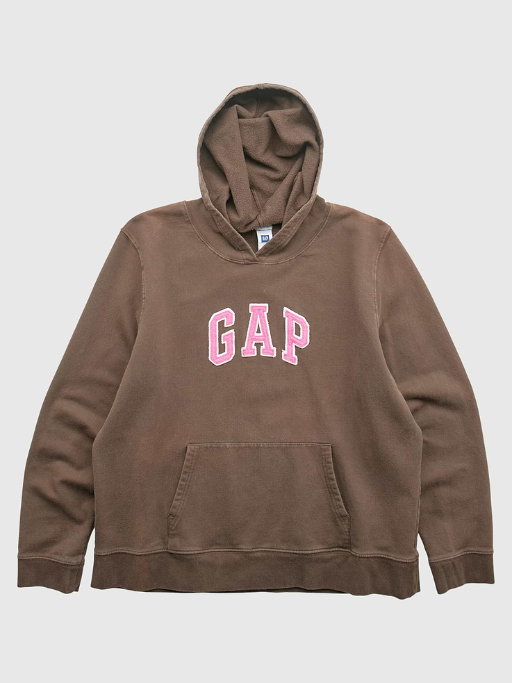 Image 1 of 2, One-of-one vintage piece sourced by Gap., Originally made in 2000s., Tag size listed as Youth XXL., Chest Width: 23 in., Body Length: 24 in., Sizing may vary., Condition: Light wear., Bleach mark on sleeve and near pocket., Online only., Item cannot be returned or exchanged.