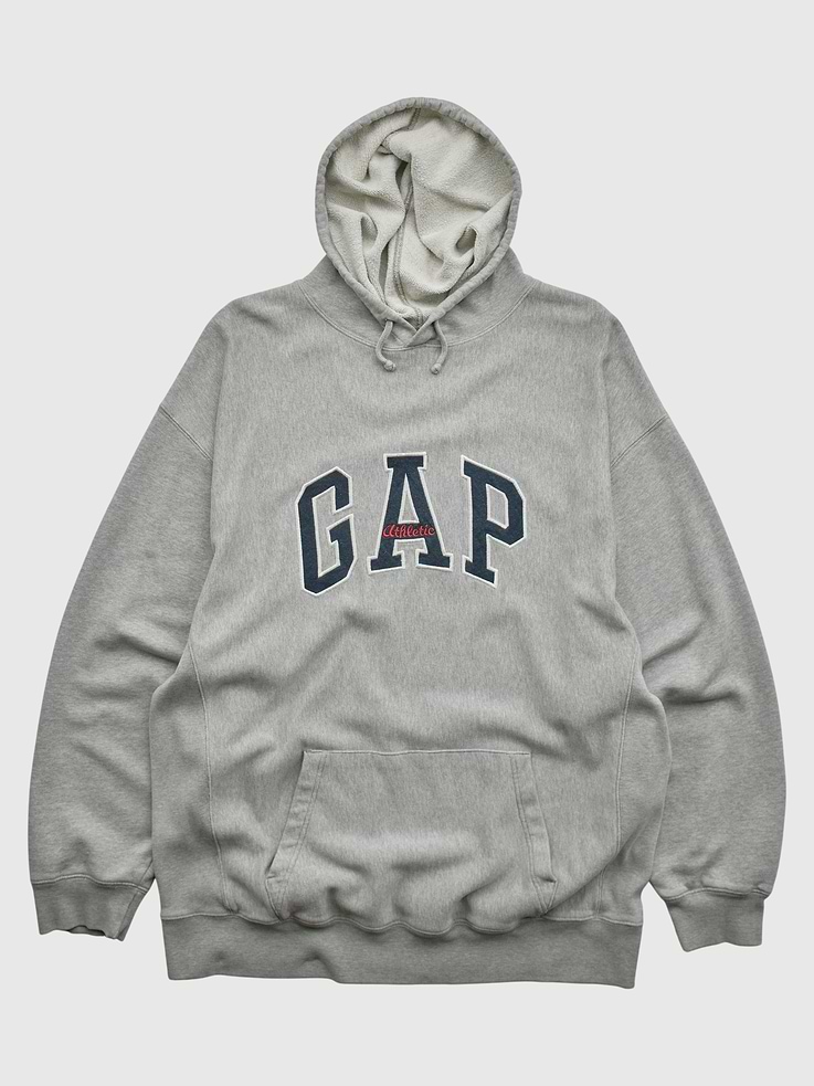 Image 1 of 2, One-of-one vintage piece sourced by Gap. Originally made in 2000s. Tag size listed as Unisex L. Chest Width: 27 in. Body Length: 32.5 in. Fits like a modern size XL. Sizing may vary. Condition: Light wear. Marks throughout. Online only. Item cannot be returned or exchanged. Specifications: Vintage Laundered Final Sale
