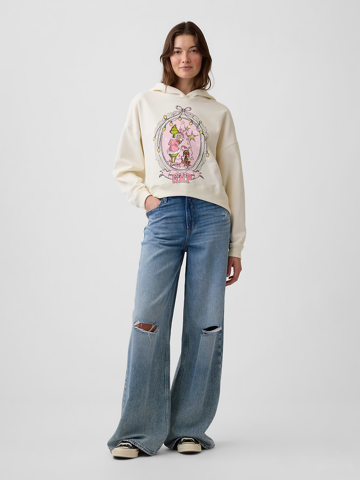 Image 3 of 5, How the Grinch Stole Christmas Relaxed Cropped Hoodie