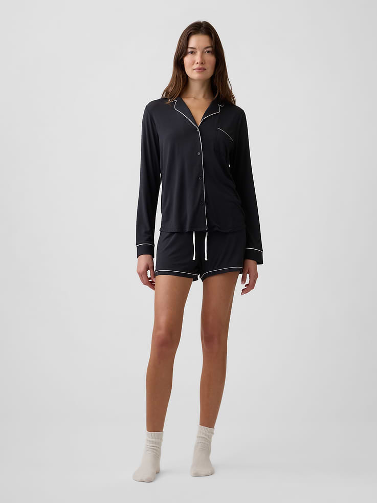 Image 3 of 4, Relaxed Modal PJ Shirt