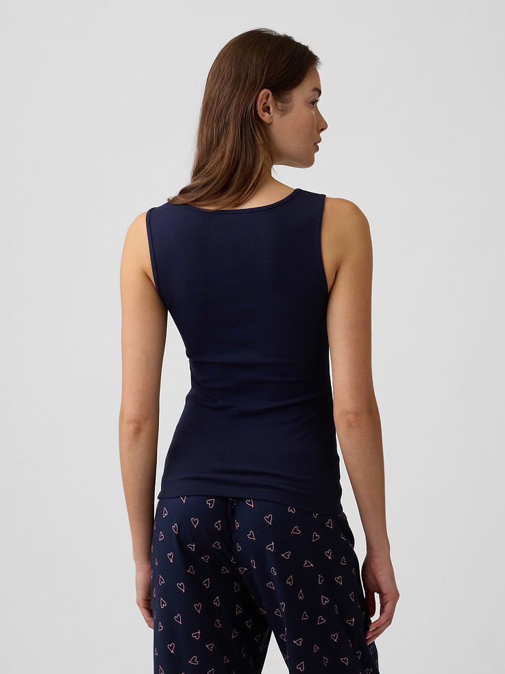Image 2 of 5, Ribbed PJ Tank Top