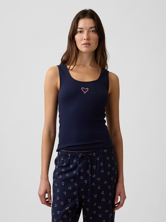 Ribbed PJ Tank Top