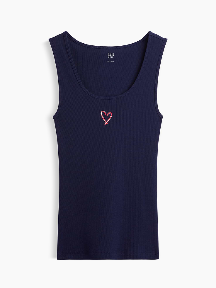 Image 5 of 5, Ribbed PJ Tank Top