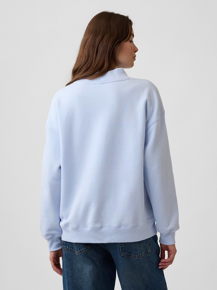 Image 2 of 5, Oversized Gap Logo Mockneck Tunic Sweatshirt