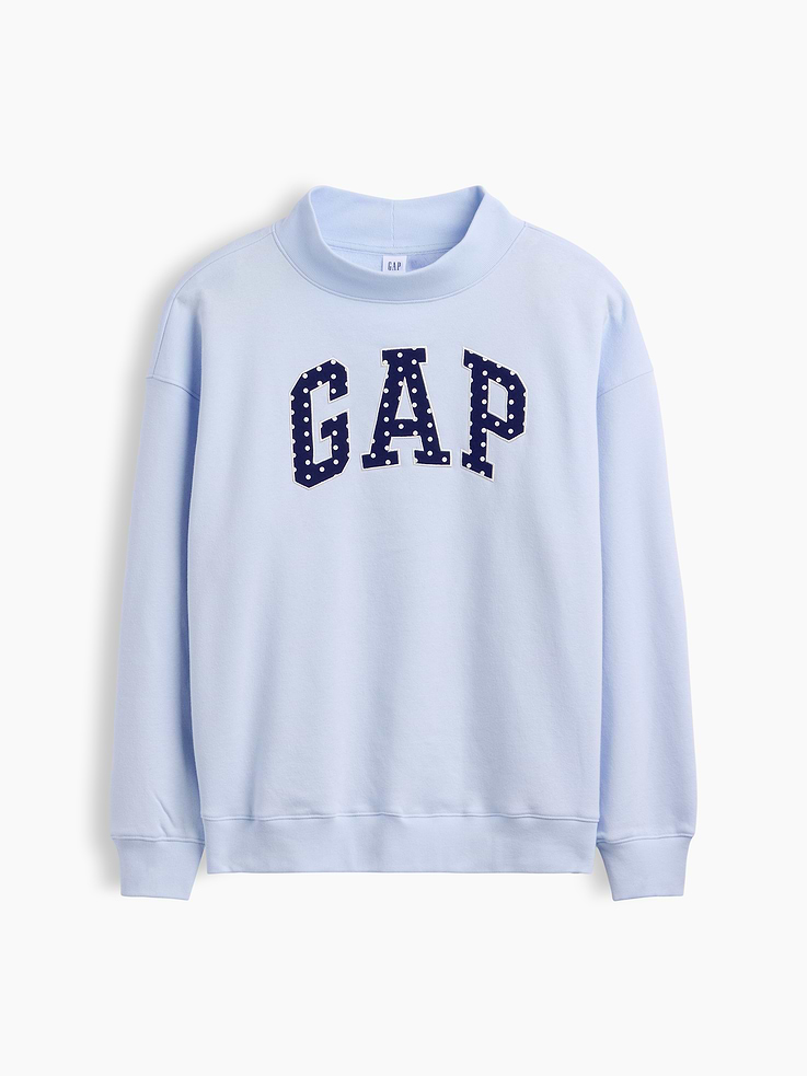 Image 5 of 5, Oversized Gap Logo Mockneck Tunic Sweatshirt